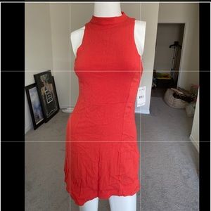 FREE PEOPLE RED MINI DRESS SIZE XS MSRP $98.00 NWT